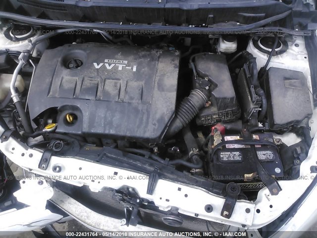 2T1KU40E69C090323 - 2009 TOYOTA COROLLA MATRIX  WHITE photo 10