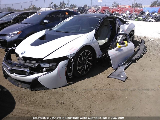 WBY2Z2C56GV675459 - 2016 BMW I8 WHITE photo 2
