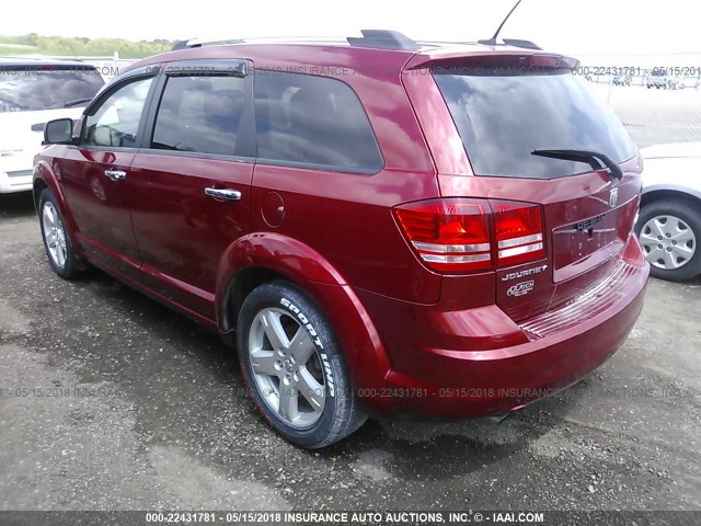 3D4GG67V39T233808 - 2009 DODGE JOURNEY R/T RED photo 3