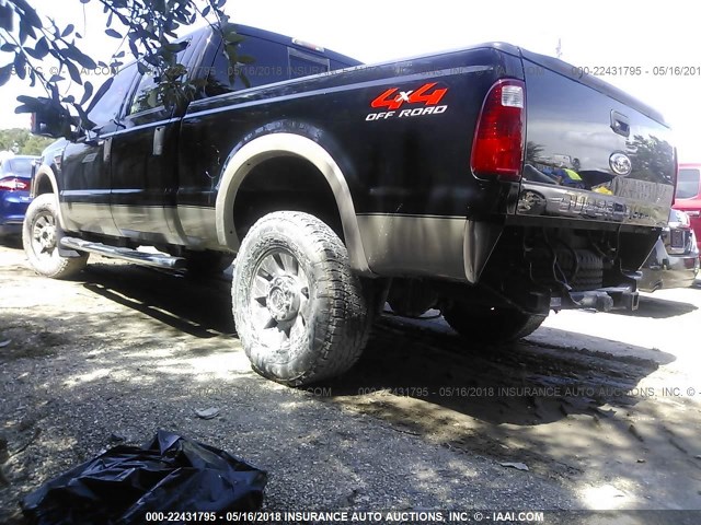 1FTWW31R49EA67689 - 2009 FORD F350 SUPER DUTY BLACK photo 3