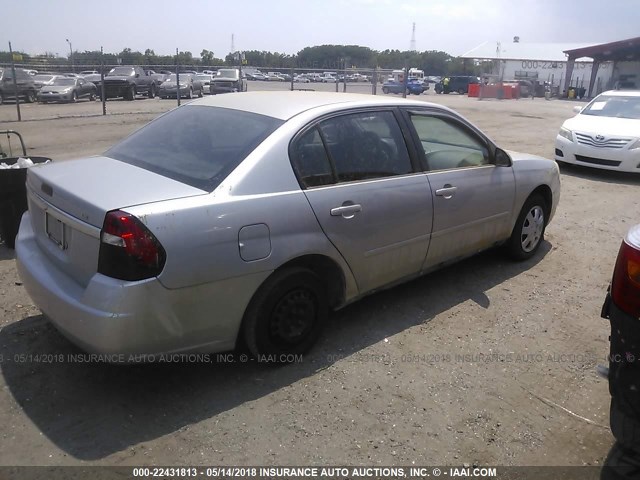 1G1ZS51F26F281069 - 2006 CHEVROLET MALIBU LS Gümüş foto 4
