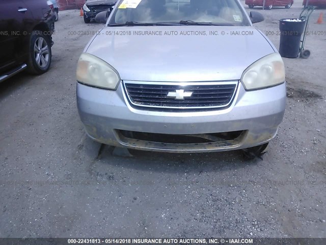 1G1ZS51F26F281069 - 2006 CHEVROLET MALIBU LS Gümüş foto 6