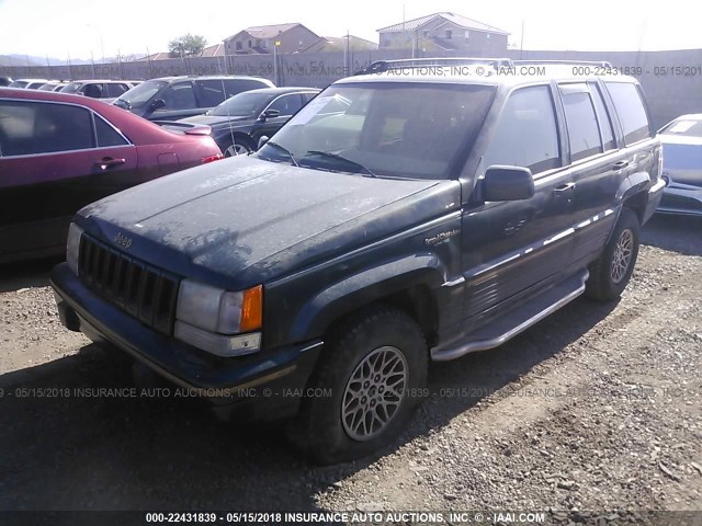 1J4GZ78Y2RC266228 - 1994 JEEP GRAND CHEROKEE LIMITED GREEN photo 2