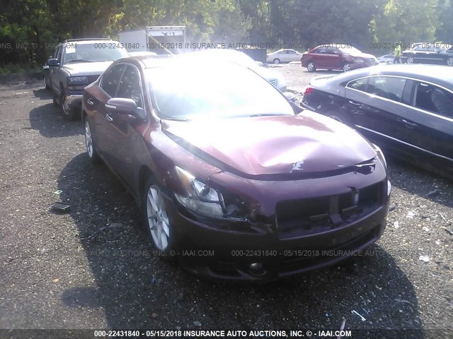 1N4AA51E79C858401 - 2009 NISSAN MAXIMA S/SV RED photo 1