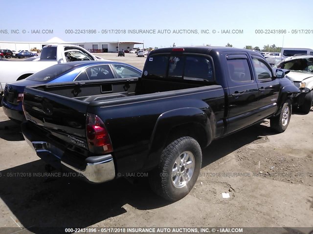 5TEKU72N66Z309818 - 2006 TOYOTA TACOMA DBL CAB PRERUNNER LNG BED BLACK photo 4