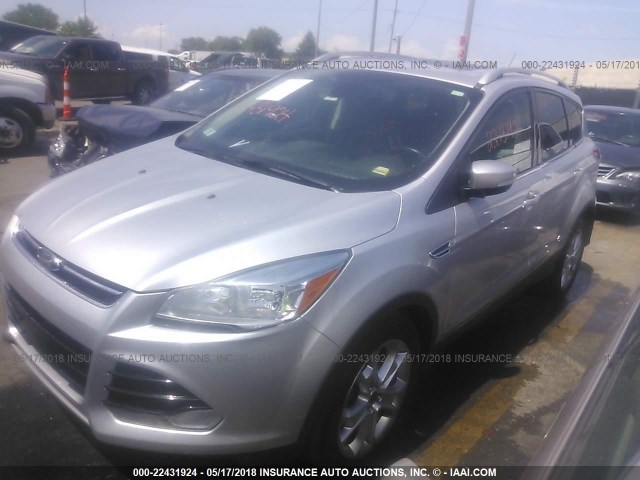 1FMCU0JX6EUD86321 - 2014 FORD ESCAPE TITANIUM SILVER photo 2