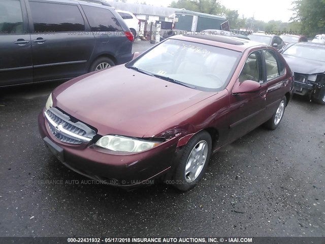 1N4DL01A21C187456 - 2001 NISSAN ALTIMA GXE/GLE/SE BURGUNDY photo 2