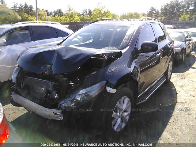 JN8AZ1MW9CW210892 - 2012 NISSAN MURANO S/SL/LE BLACK photo 2