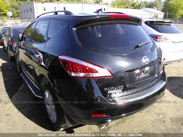 JN8AZ1MW9CW210892 - 2012 NISSAN MURANO S/SL/LE BLACK photo 3