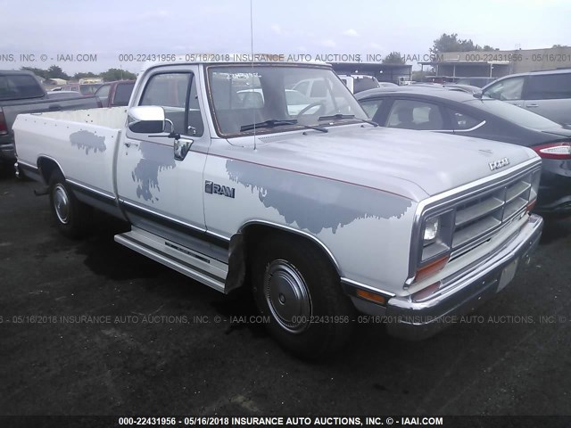 1B7KD2412JS617000 - 1988 DODGE D-SERIES D200/D250 WHITE photo 1