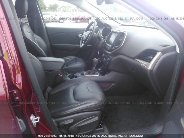 1C4PJMBS3FW733201 - 2015 JEEP CHEROKEE TRAILHAWK 红色 照片 5