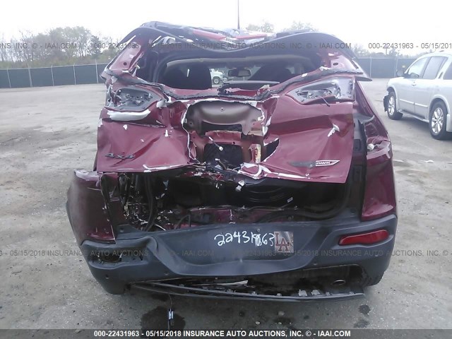 1C4PJMBS3FW733201 - 2015 JEEP CHEROKEE TRAILHAWK 红色 照片 6