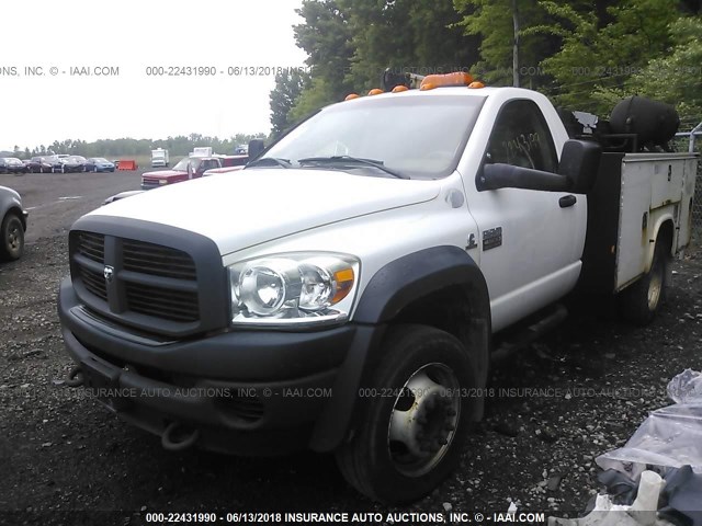 3D6WC66L49G534546 - 2009 DODGE RAM 4500 ST/SLT WHITE photo 2