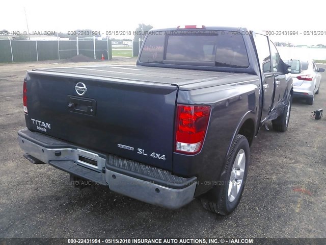 1N6BA0EC2FN503370 - 2015 NISSAN TITAN S/SV/SL/PRO-4X BLUE photo 4