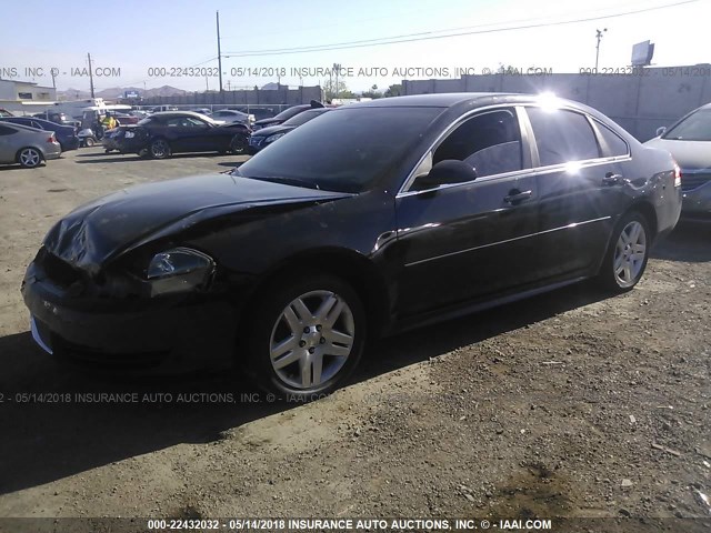 2G1WB5E35E1184053 - 2014 CHEVROLET IMPALA LIMITED LT BLACK photo 2