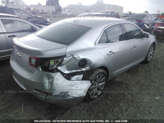 1G11H5SA0DU106701 - 2013 CHEVROLET MALIBU LTZ 银色 照片 4