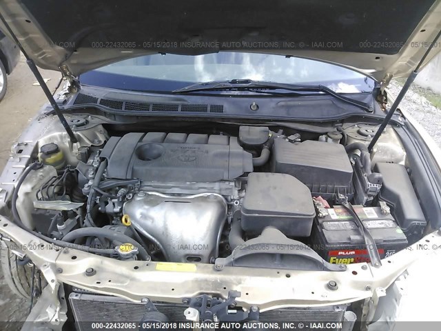 4T1BF3EK9BU200482 - 2011 TOYOTA CAMRY SE/LE/XLE GOLD photo 10