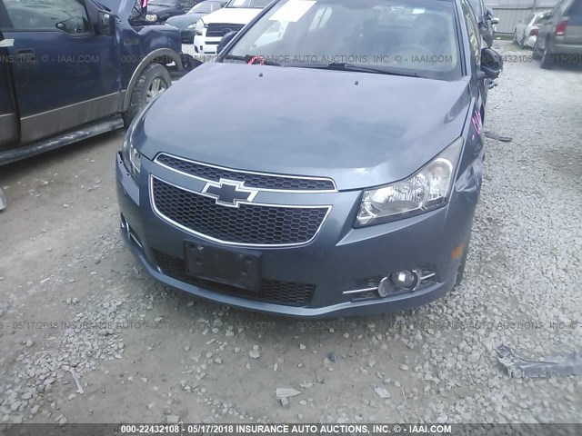 1G1PF5SC8C7352748 - 2012 CHEVROLET CRUZE LT BLUE photo 6