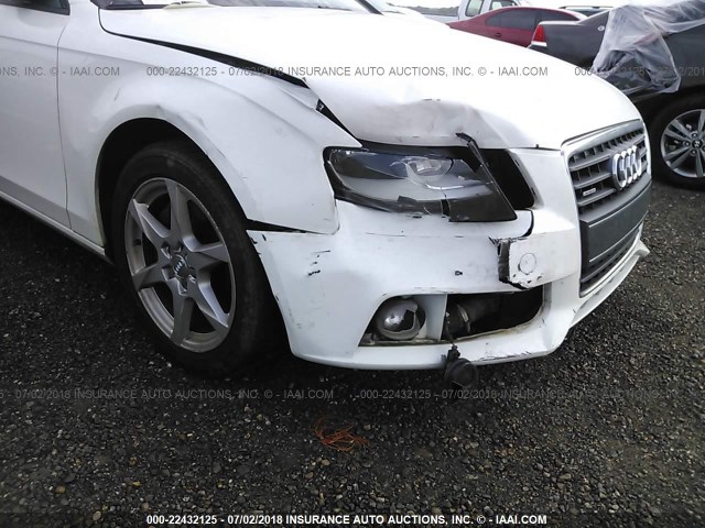 WAULF78K79N038140 - 2009 AUDI A4 2.0T QUATTRO WHITE photo 6