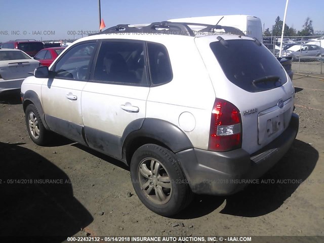 KM8JN72D76U384922 - 2006 HYUNDAI TUCSON GLS/LIMITED WHITE photo 3