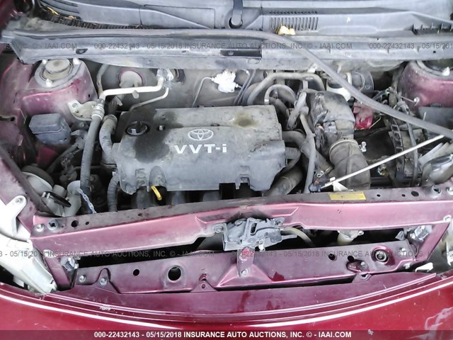 JTLKT324364101668 - 2006 TOYOTA SCION XB მუქწითელი ფოტო 10