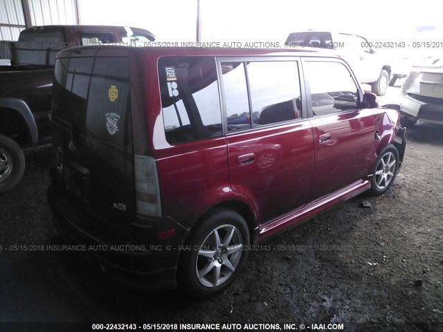 JTLKT324364101668 - 2006 TOYOTA SCION XB მუქწითელი ფოტო 4