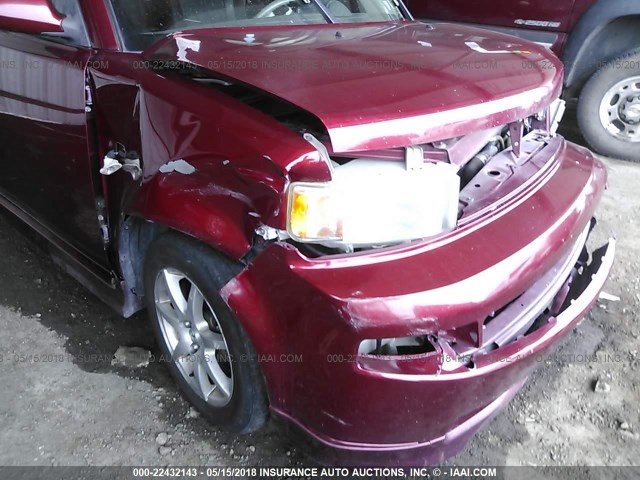 JTLKT324364101668 - 2006 TOYOTA SCION XB მუქწითელი ფოტო 6