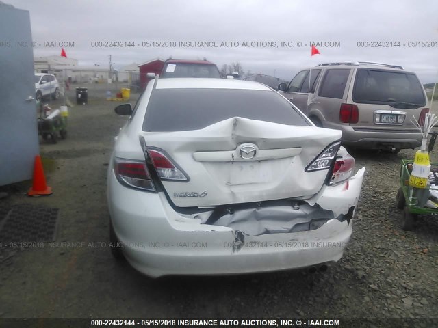 1YVHZ8CH4B5M26895 - 2011 MAZDA 6 I WHITE photo 6