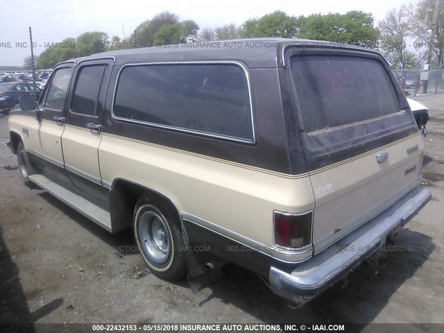 1G5EC16C2GF528030 - 1986 GMC SUBURBAN C1500 BEIGE photo 3