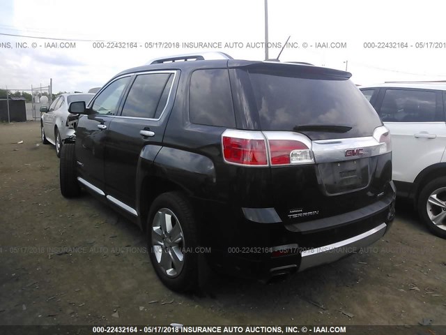 2GKFLZEK6F6223602 - 2015 GMC TERRAIN DENALI BLACK photo 3