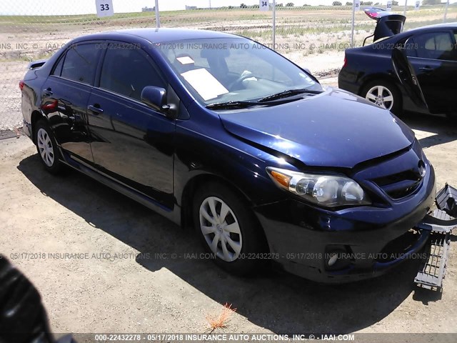 2T1BU4EE7BC610480 - 2011 TOYOTA COROLLA S/LE Dark Blue photo 1