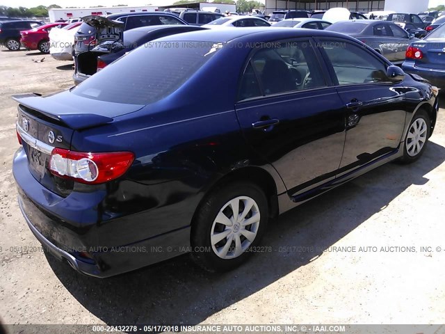 2T1BU4EE7BC610480 - 2011 TOYOTA COROLLA S/LE Dark Blue photo 4