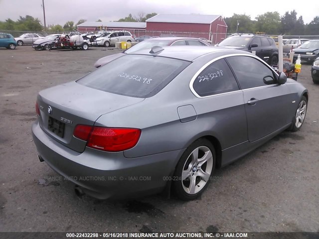 WBAKF9C51BE261837 - 2011 BMW 335 XI GRAY photo 4