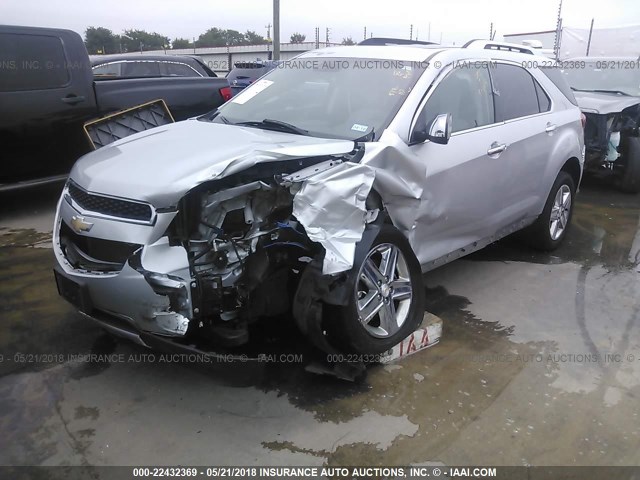 2GNALDEK5F6326025 - 2015 CHEVROLET EQUINOX LTZ SILVER photo 2