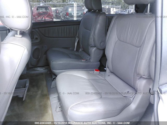 5TDZK22C08S198415 - 2008 TOYOTA SIENNA XLE/XLE LIMITED SILVER photo 8