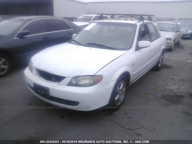 JM1BJ226021623845 - 2002 MAZDA PROTEGE DX/LX/ES WHITE photo 2