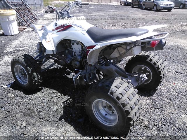 JY4AJ11Y55C041787 - 2005 YAMAHA YFZ450 WHITE photo 3