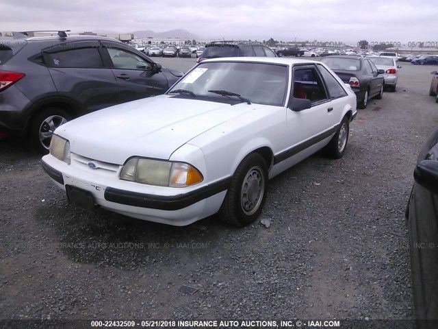 1FACP41M2MF189387 - 1991 FORD MUSTANG LX WHITE photo 2