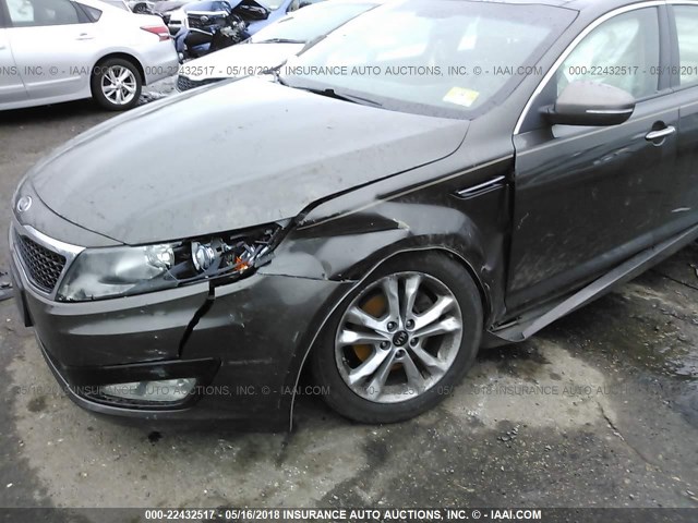 KNAGN4A75B5059793 - 2011 KIA OPTIMA EX/SX GRAY photo 6