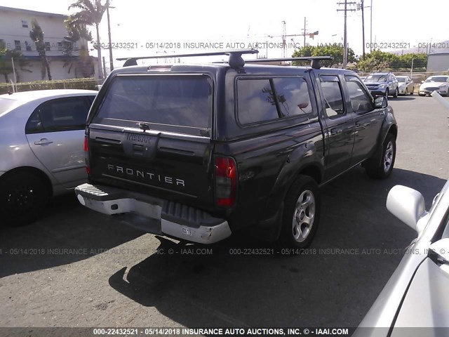 1N6MD27TX1C362819 - 2001 NISSAN FRONTIER CREW CAB SC BLACK photo 4