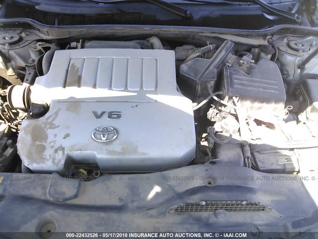 4T1BK46K49U577411 - 2009 TOYOTA CAMRY SE/LE/XLE GREEN photo 10