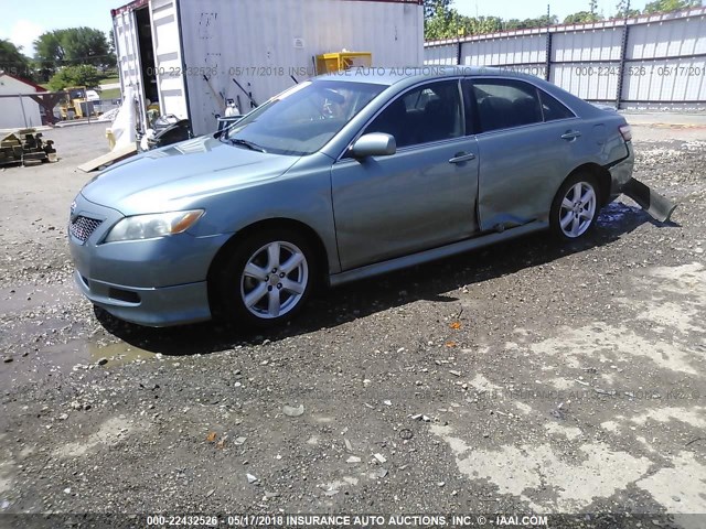 4T1BK46K49U577411 - 2009 TOYOTA CAMRY SE/LE/XLE GREEN photo 2