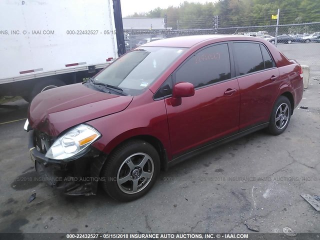 3N1BC1AP1BL379293 - 2011 NISSAN VERSA S/SL RED photo 2