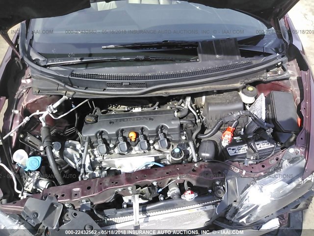 19XFB2F90FE270786 - 2015 HONDA CIVIC EXL RED photo 10