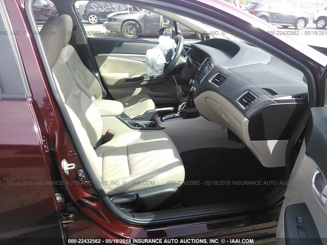 19XFB2F90FE270786 - 2015 HONDA CIVIC EXL RED photo 5