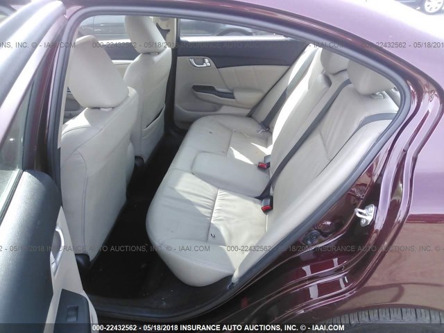 19XFB2F90FE270786 - 2015 HONDA CIVIC EXL RED photo 8