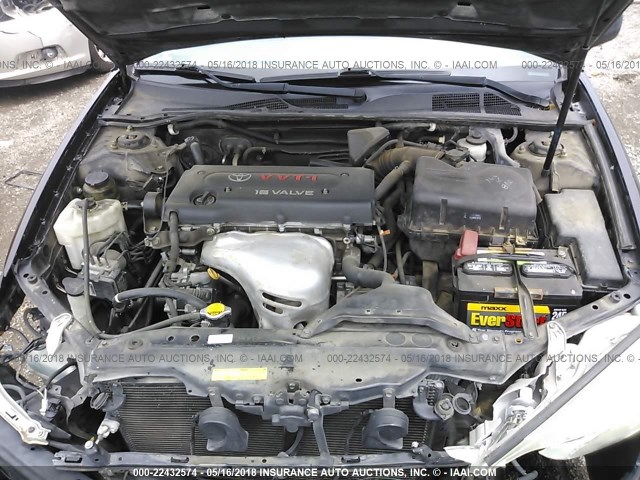4T1BE32K55U403221 - 2005 TOYOTA CAMRY LE/XLE/SE შავი ფოტო 10