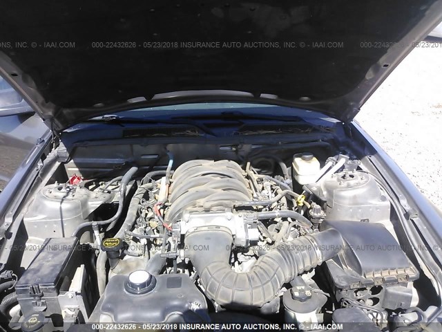 1ZVHT82H755246594 - 2005 FORD MUSTANG GT SILVER photo 10