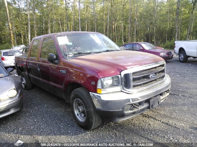 1FTNW20L52EC85925 - 2002 FORD F250 SUPER DUTY MAROON photo 1