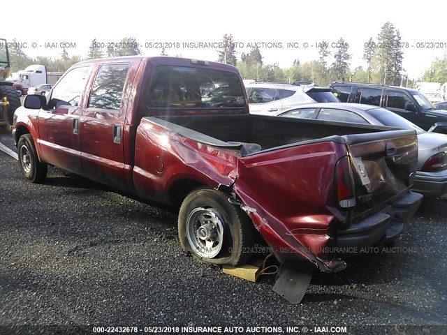 1FTNW20L52EC85925 - 2002 FORD F250 SUPER DUTY MAROON photo 3